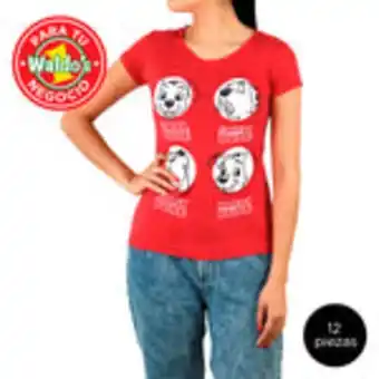 Waldos Mayoreo playera disney de 101 dalmatas, color rojo (12 piezas) oferta