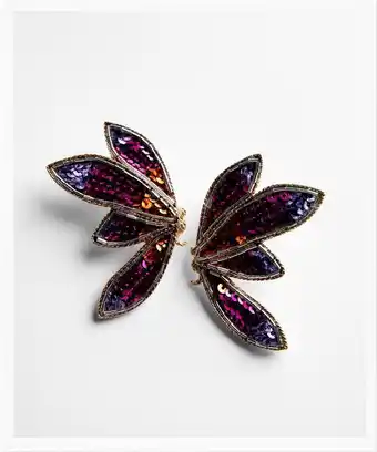 ZARA Pendientes mariposa lentejuelas oferta