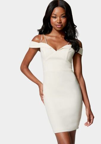 Bebe Off shoulder knit dress oferta