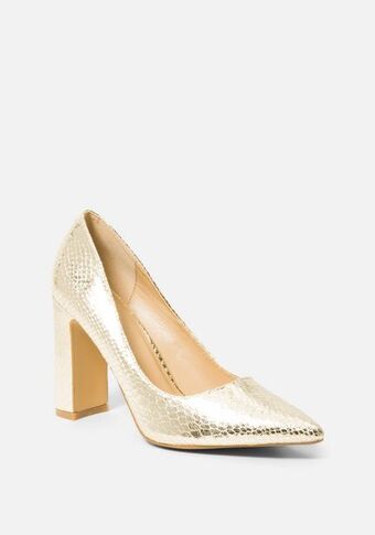 Ariel block heel pumps