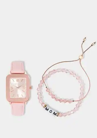 Bebe Blush square watch & bracelet set oferta