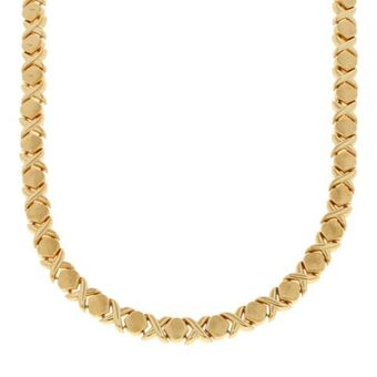 Nacional Monte de Piedad Gargantilla eslabón xoxo en oro amarillo 14 kilates. oferta