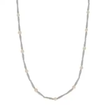 Nacional Monte de Piedad Gargantilla diseño especial con perlas en oro blanco 18 kilates. oferta