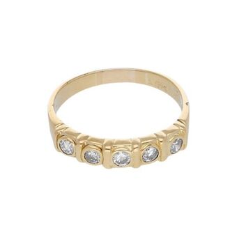 Nacional Monte de Piedad Anillo diseño especial con diamantes en oro amarillo 18 kilates. oferta