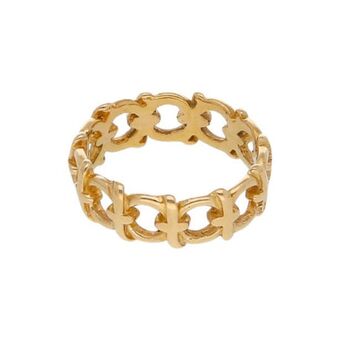 Nacional Monte de Piedad Anillo calado en oro amarillo 18 kilates. oferta