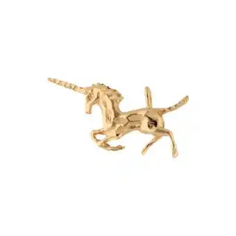 Nacional Monte de Piedad Dije diseño especial motivo unicornio con diamante en oro amarillo 18 kilates. oferta