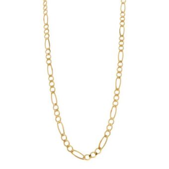 Nacional Monte de Piedad Collar de tres eslabones por uno en oro amarillo 14 kilates. oferta