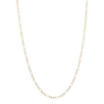 Nacional Monte de Piedad Collar de tres eslabones por uno diamantados en oro amarillo 14 kilates. oferta