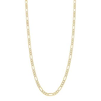 Nacional Monte de Piedad Collar de tres eslabones por uno diamantados en oro amarillo 14 kilates. oferta