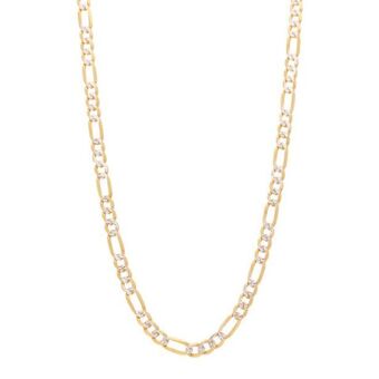 Nacional Monte de Piedad Collar de tres eslabones por uno diamantados en oro amarillo 14 kilates. oferta