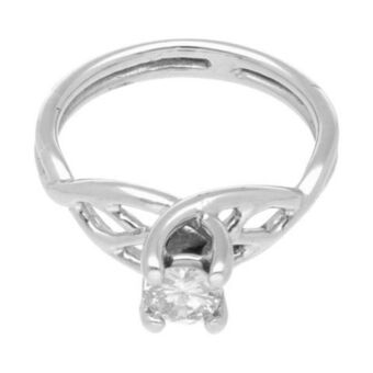 Nacional Monte de Piedad Anillo solitario con diamante en oro blanco 14 kilates. oferta