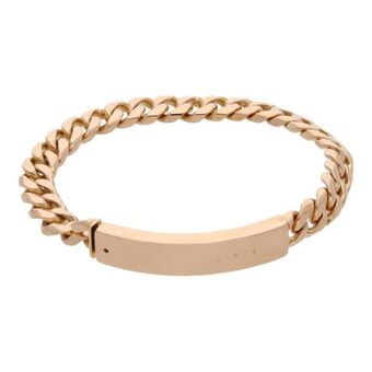 Nacional Monte de Piedad Esclava eslabón barbado en oro rosa 18 kilates. oferta