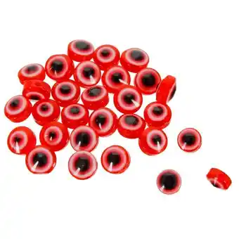 Cuenta plástica ojo turco 6x4mm 100pz