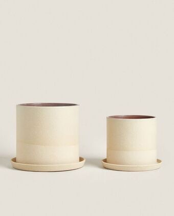ZARA HOME Macetero con plato oferta