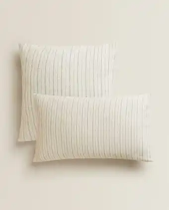 ZARA HOME Funda de cojin rayas azules oferta