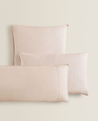 ZARA HOME (140 g/m²) funda de almohada lino lavado oferta