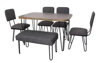 Elizondo Antecomedor tubular irlanda 4 sillas 1 banca oferta