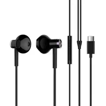 Audifonos xiaomi negro mi dual driver earphones tipo c