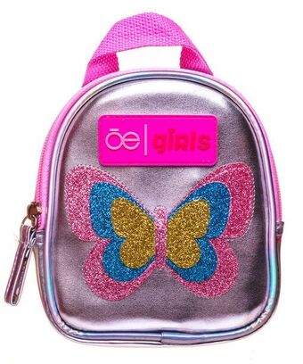Backpack niñas mariposa plata