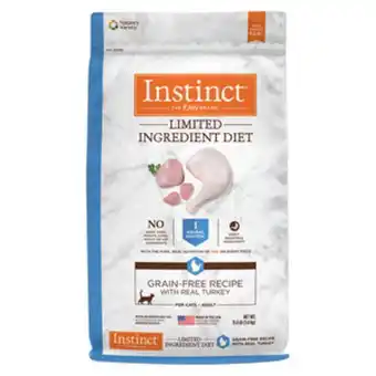 Instinct lid alimento natural seco para gato adulto receta pavo, 4.9 kg