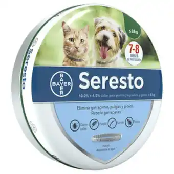 Seresto collar antipulgas y garrapatas para perro y gato, chico