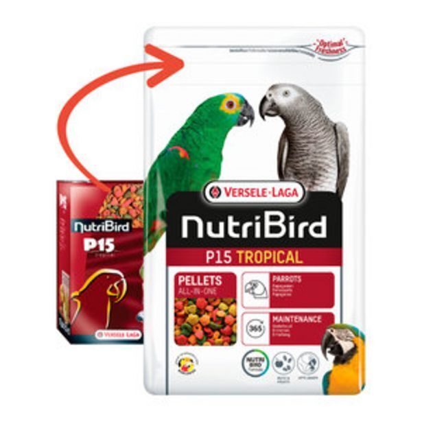 Petco Versele-laga nutribird p15 tropical alimento para loros y psitácidos, 1 kg oferta
