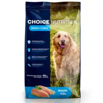 Petco Choice nutrition alimento avanzado seco para perro senior todas las razas receta pollo, 10 kg oferta
