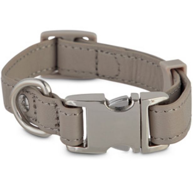 Petco Bond & co collar de cuero gris con broche metálico para perro, x-chico / chico oferta