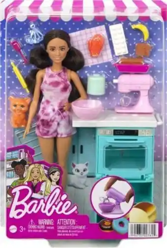 Julio Cepeda Jugueterías Barbie set de repostería con muñeca y mascotas oferta