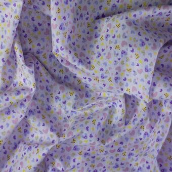 Telas Junco Franela estampada corazones oferta