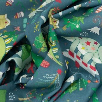Karma estampado navideño | dinosaurios navideños