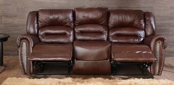 Muebles Dico Sofá de piel reclinable magnus café oferta