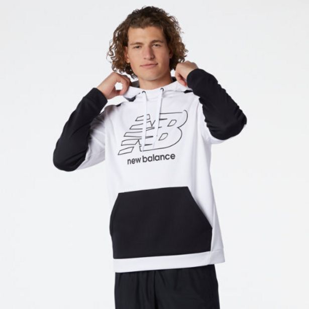 New Balance Tenacity performance fleece blocked pullover hoodie men oferta
