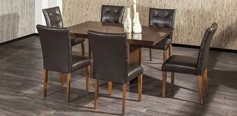Muebles Dico Comedor odisey flother con 6 sillas café oferta