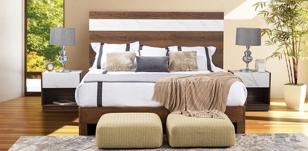 Muebles Dico Recámara king size / matrimonial leiden café con blanco oferta