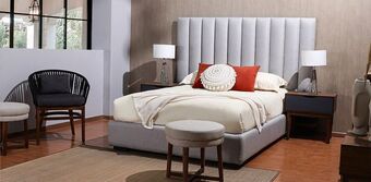 Muebles Dico Cama matrimonial monet gris claro oferta