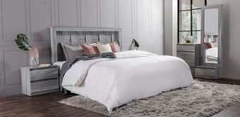 Muebles Dico Recámara king size / matrimonial kora gris oferta