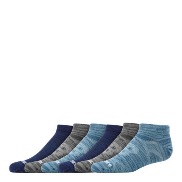 New Balance Kids flat knit no show socks 6 pack kids oferta