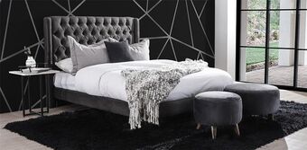 Muebles Dico Cama matrimonial mozart gris oxford oferta