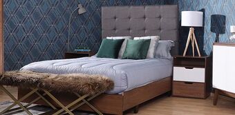 Muebles Dico Recámara individual 2 piezas brunei gris oferta