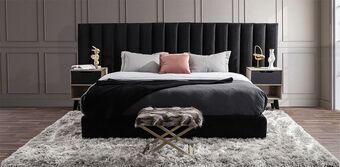Muebles Dico Cama king size monet negro oferta