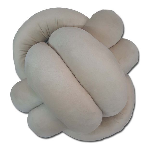 Muebles Dico Cojín grande nudo terciopelo beige oferta