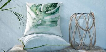 Muebles Dico Cojín decorativo elegante tela verde oferta