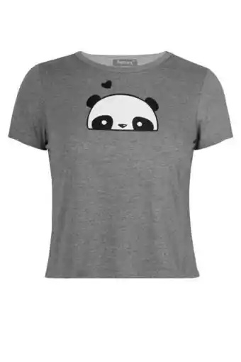 Playera manga corta con estampado de panda