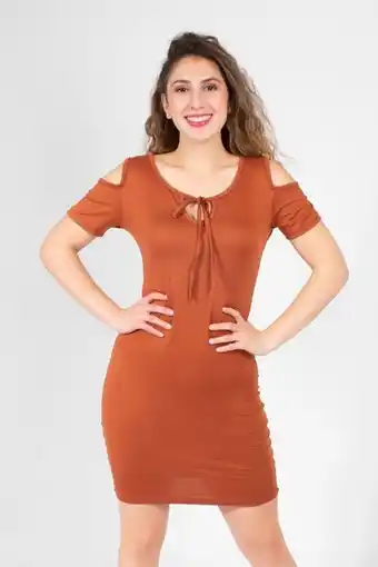 Santory Vestido con hombros descubiertos y agujeta oferta