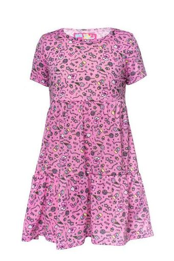 Santory Vestido manga corta con estampado para niña oferta