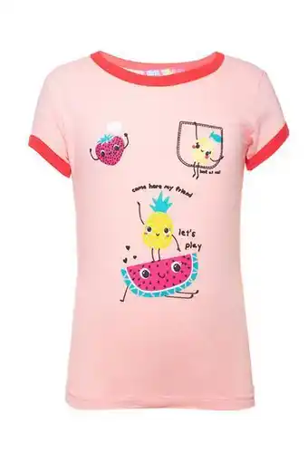 Santory Playera manga corta estampado frutal para niña oferta