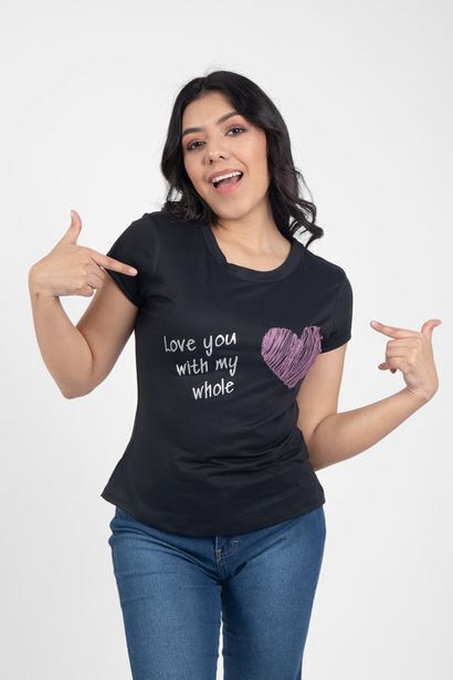 Santory Playera manga corta con estampado oferta