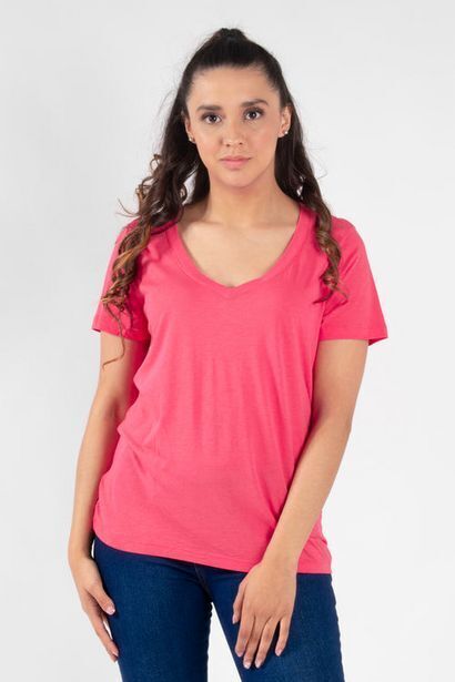 Santory Playera manga corta escote "v" oferta
