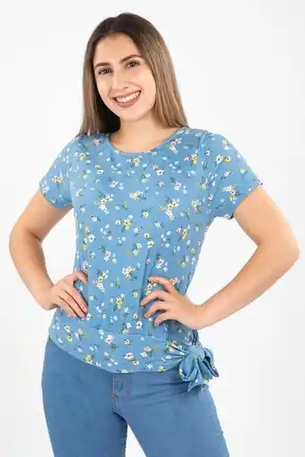 Santory Playera floral con gota en espalda oferta